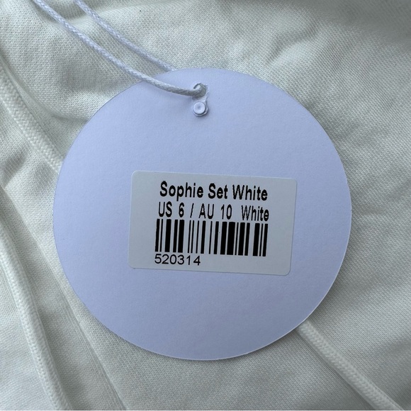 White Princess Polly Sweat Shorts - Picture 2 of 2